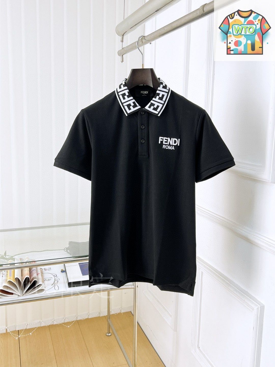 今日特価】Fendi 25SS High-Quality Short-Sleeve Collar Polo