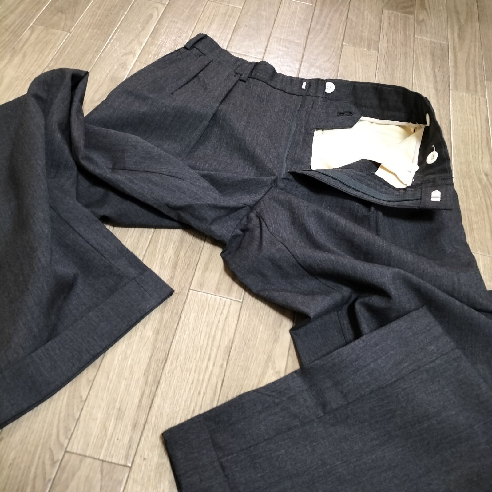 80s 90s ラルフローレン ウールスラックス ウールギャバ ポロチノ 美品☆90s Polo by Ralph Lauren スラックス ウール パンツ 2