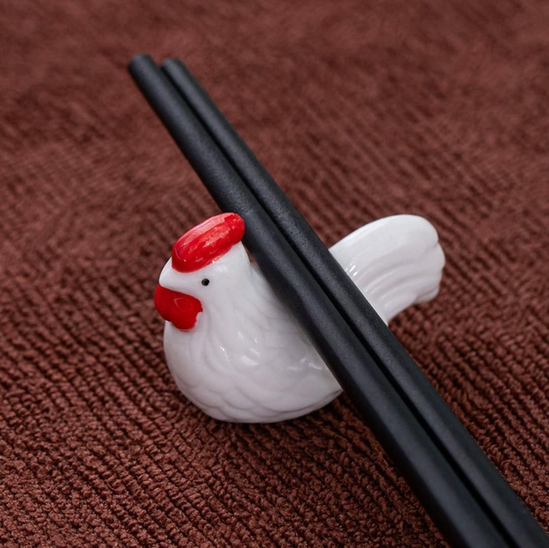 ＊Y.T＊箸置き 6個 6個セット 箸置き ニワトリ はし置き 陶器 和風 かわいい まとめ