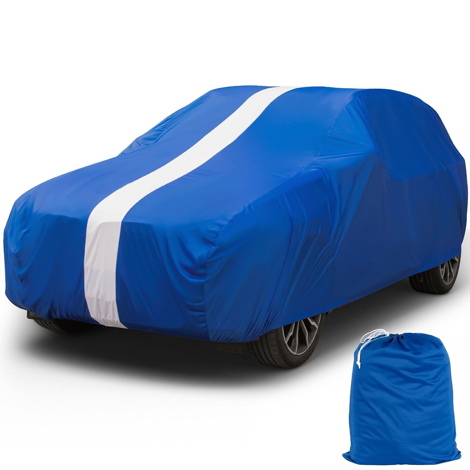 新品 Favoto 車カバー 屋内用車カバー 室内用/車庫内用 ストレッチ素材 汚れ/キズがつきにくい 高い通気性 収納袋付き 汎用サイズ ブラック(SUV車:505×195×175cm)