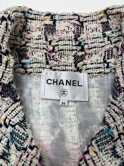 17SSマジックテープ付マルチツイードジャケット CHANEL