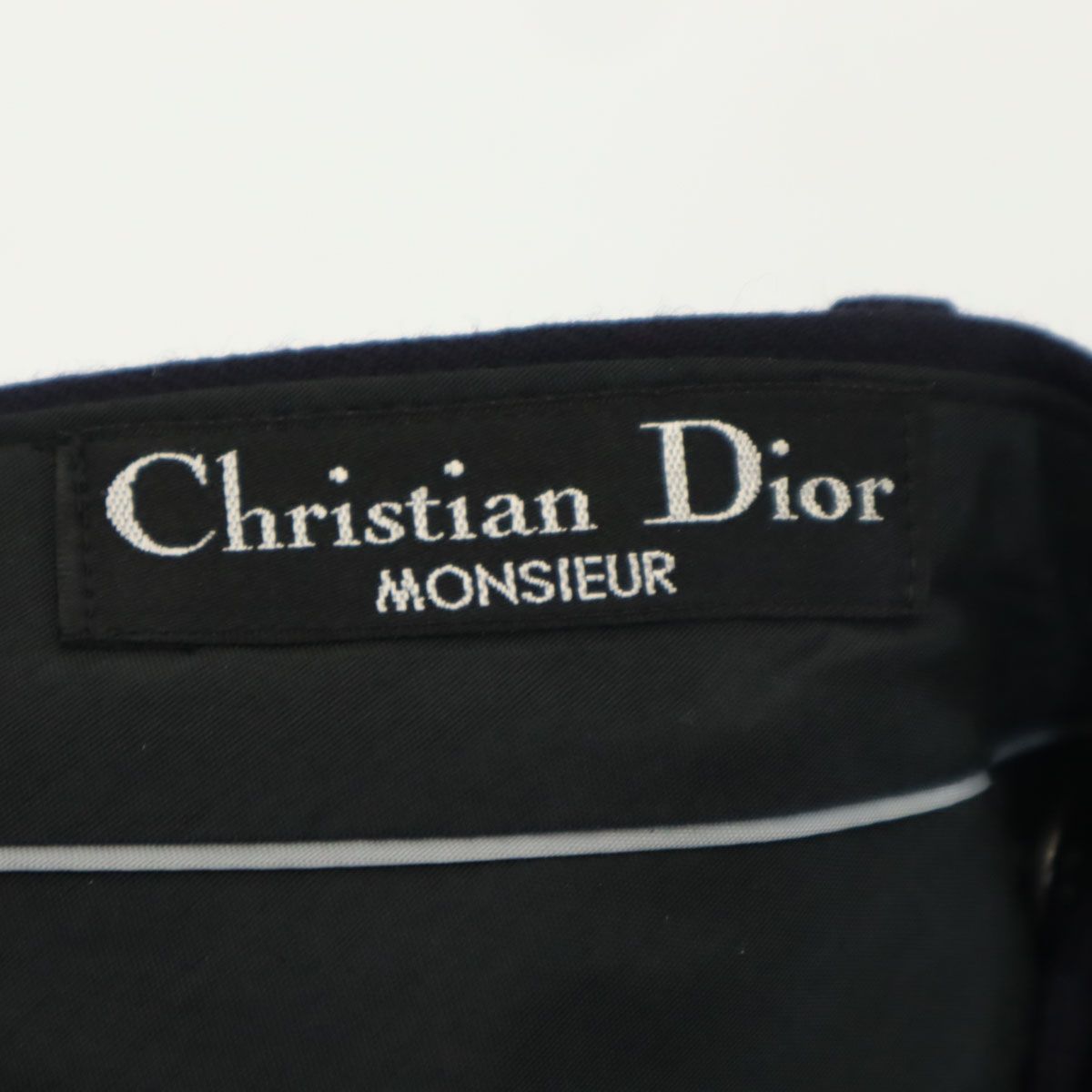 古着 Christian Dior MONSIEUR クリスチャンディオール ムッシュ 90s オールド スラックスパンツ 85 ネイビー メンズ Christian Dior MONSIEUR クリスチャンディオール ムッシュ 90s