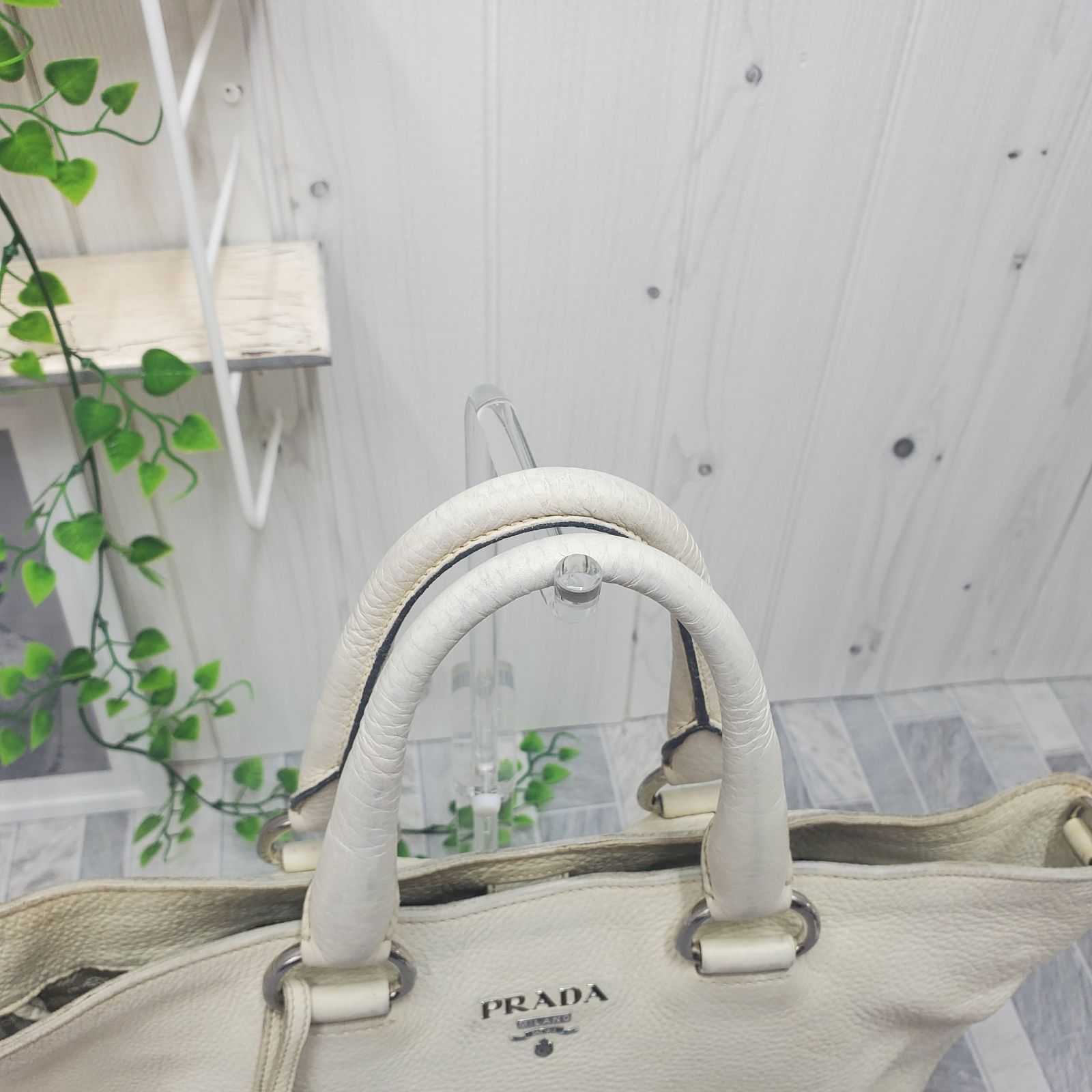 クーポン利用で1000円OFF PRADA プラダ 2wayトートバッグ オールレザー