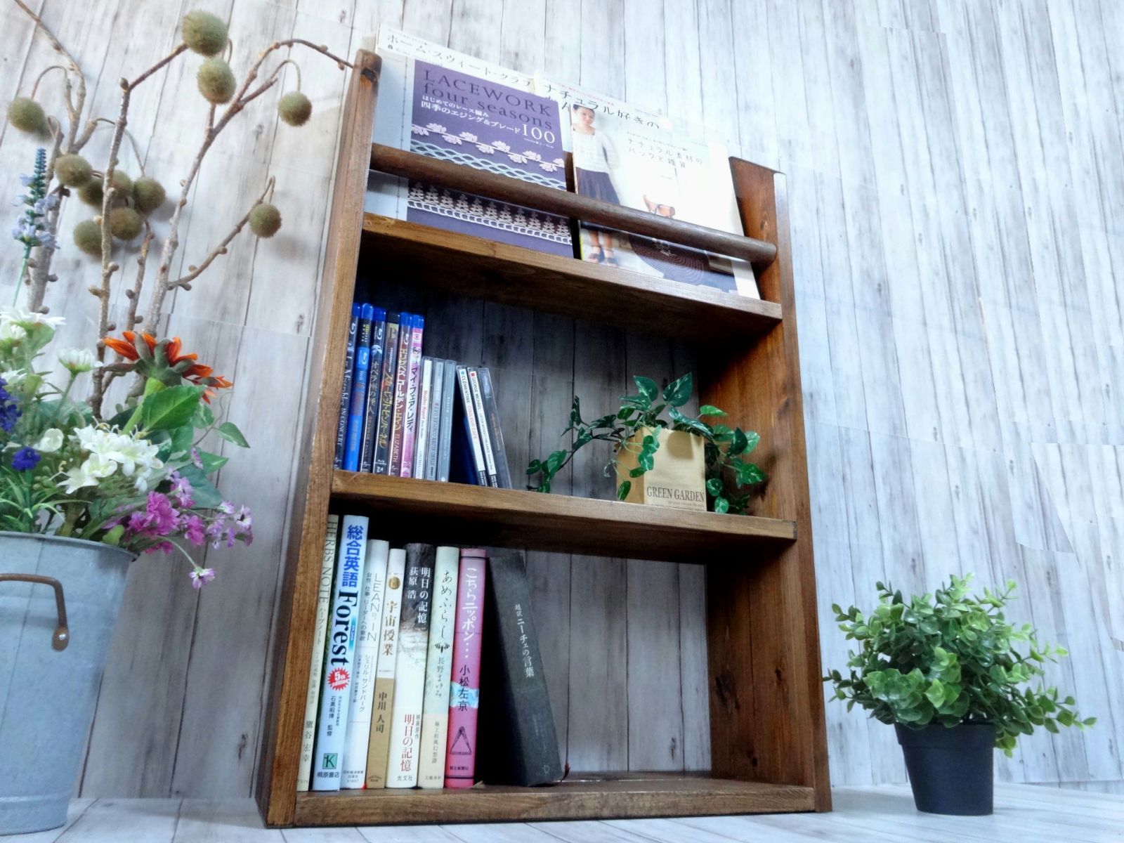 ハンドメイド オールインワンラック ショートタイプ（ダークチーク色）