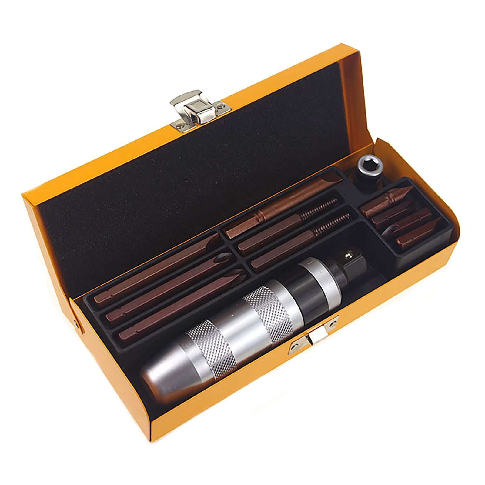 Lanx. ショックドライバー 12PC インパクトドライバー 打撃ドライバー TOOL-SHOCK01 なめたネジが回せる レザー クラフト ツール セット ニックス 差し 穴あけ 穴 ポンチ インチ インパクト ドライ