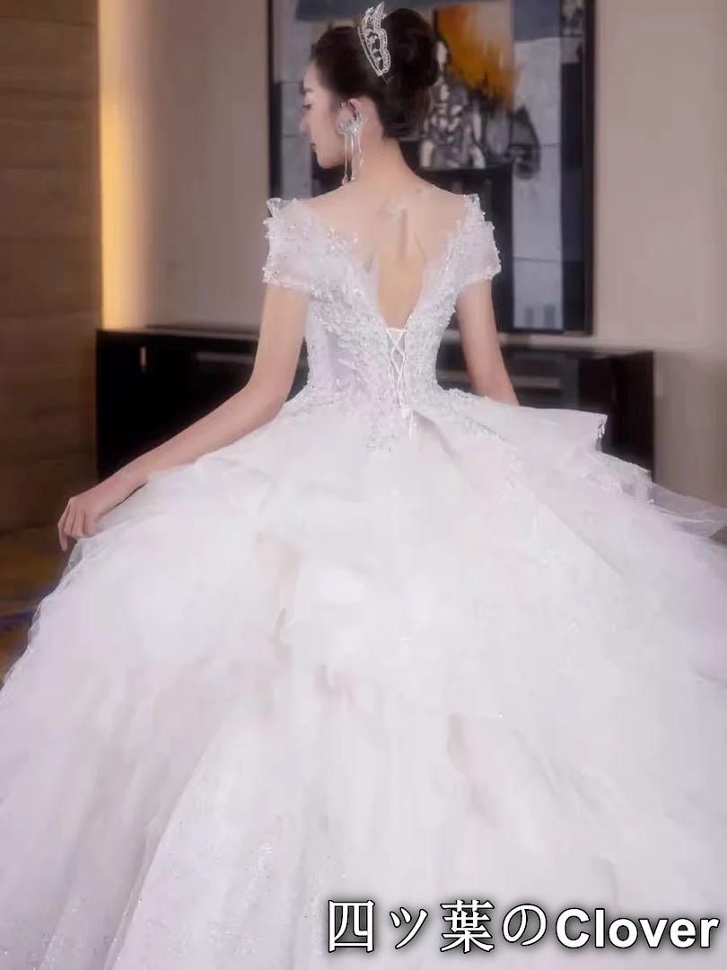 美品・未使用新品】ウェディングドレス キラキラストーン＆パール