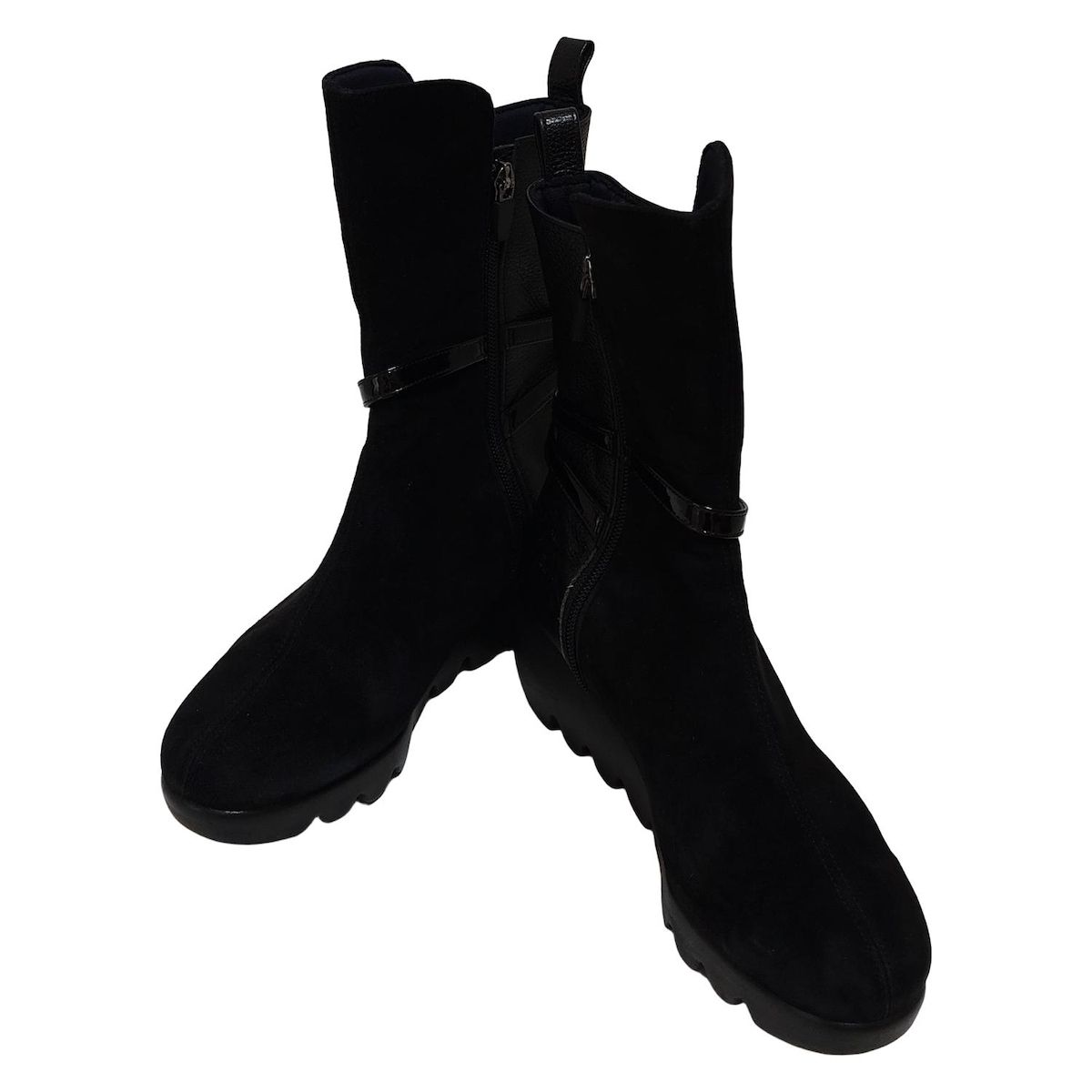 Hills Avenue 自由が丘 ヒルズ アベニュー ショートブーツ 23.5 レディース - 黒 レザー