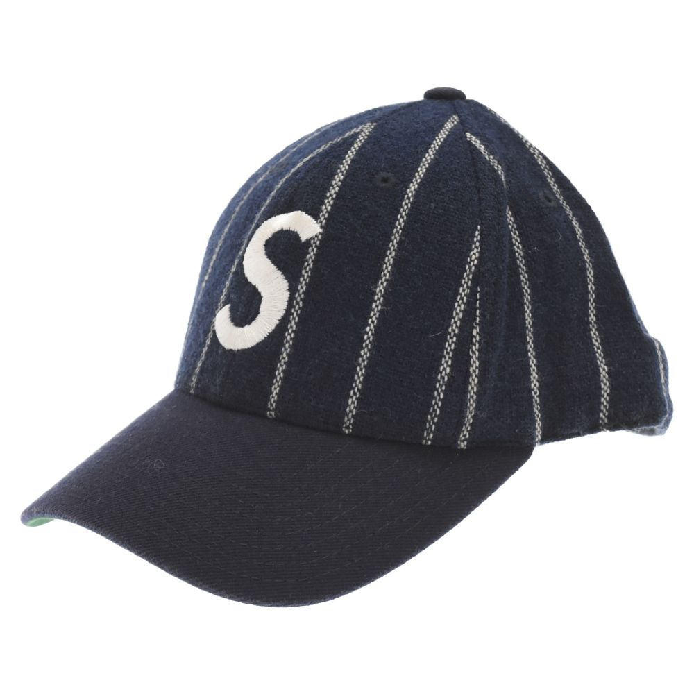 SUPREME (シュプリーム) 08SS×American Needle S Logo Pinstripe Cap アメリカンニードル Sロゴ ピン ストライプベースボールキャップ 帽子 ネイビー - メルカリ