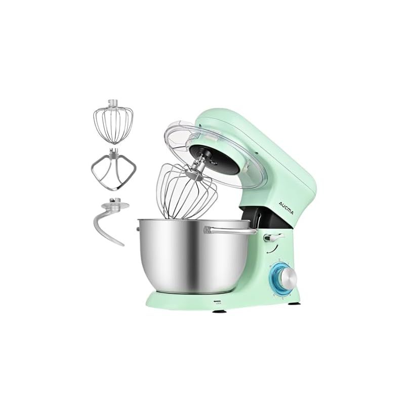 Aucma スタンドミキサー 4.5L大容量 3種類アタッチメント付き 低騒音 6