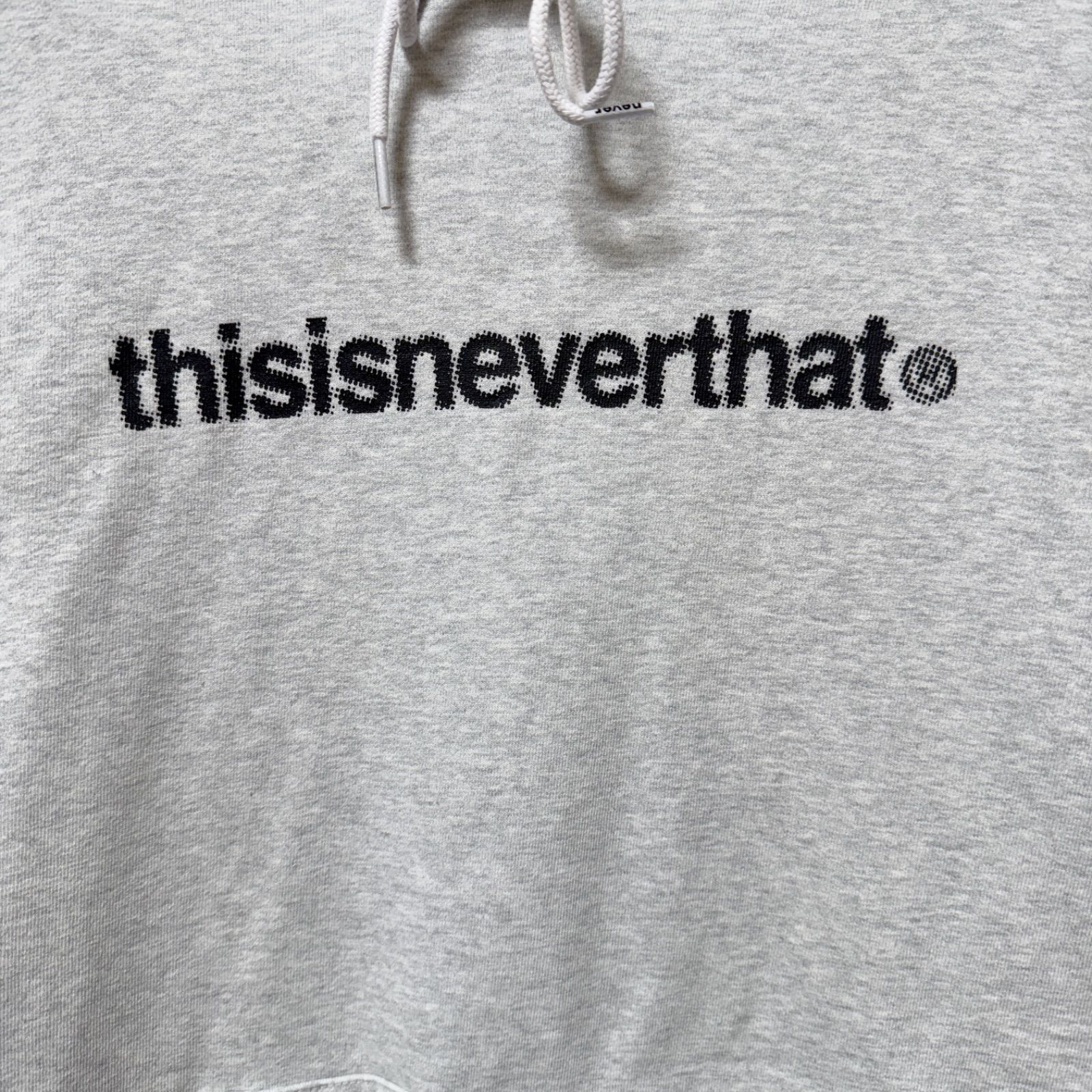 thisisneverthat グレー Mサイズ パーカー正規品 thisisneverthat パーカー INTL. Logo Zip Up Hoodie メンズ
