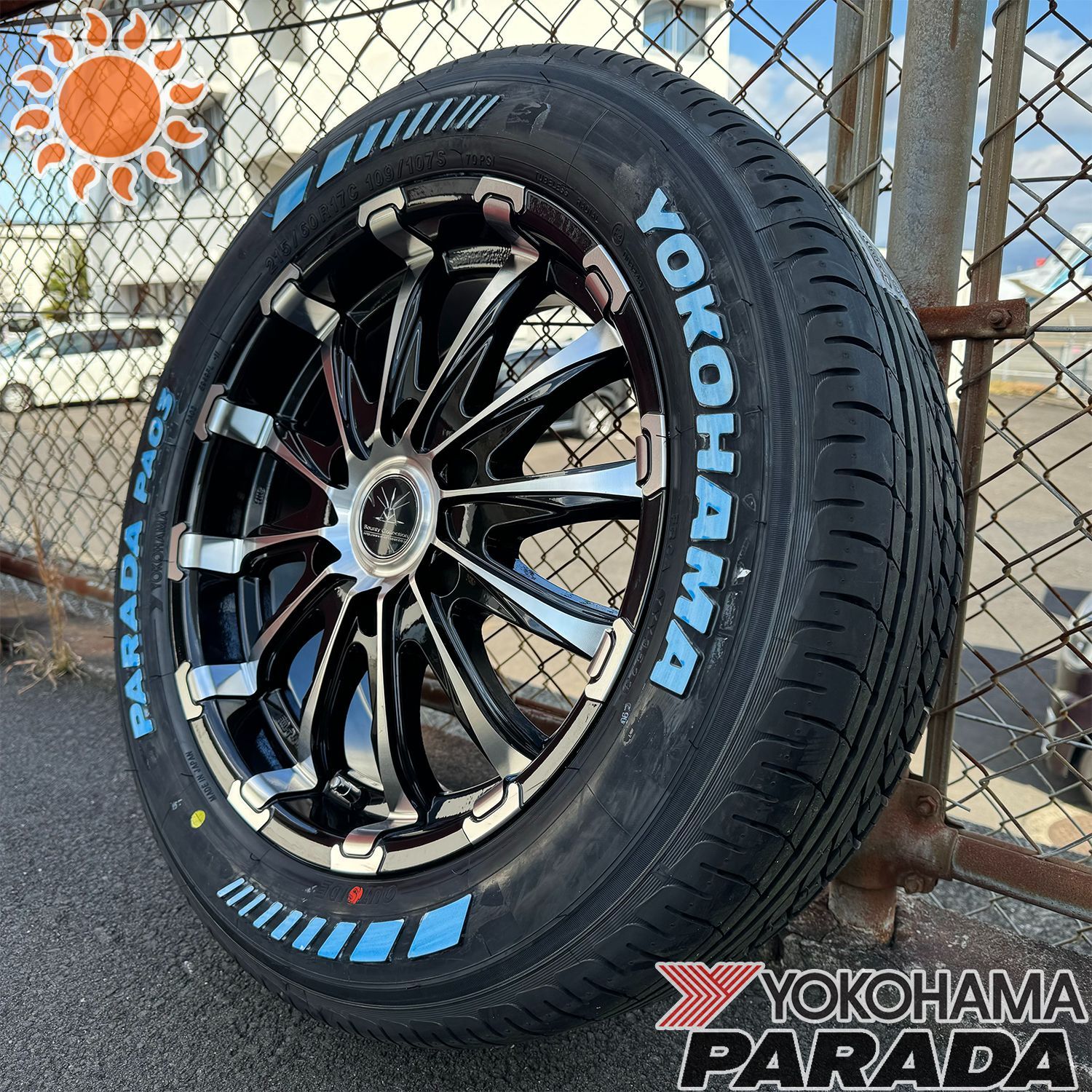 ハイエース☆ＹＯＫＯＨＡＭＡ・ＰＡＲＡＤＡ☆１本№７３ 車検対応品 200系ハイエース レジアスエース 17インチ YOKOHAMA