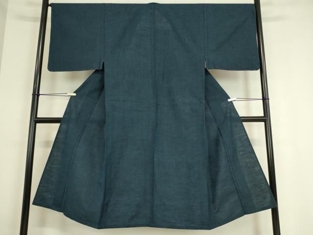美品　単衣紬　絣　飛び柄　濃紺　藍 楽天市場】藍染（種類（着物）つむぎ）（和服｜レディース