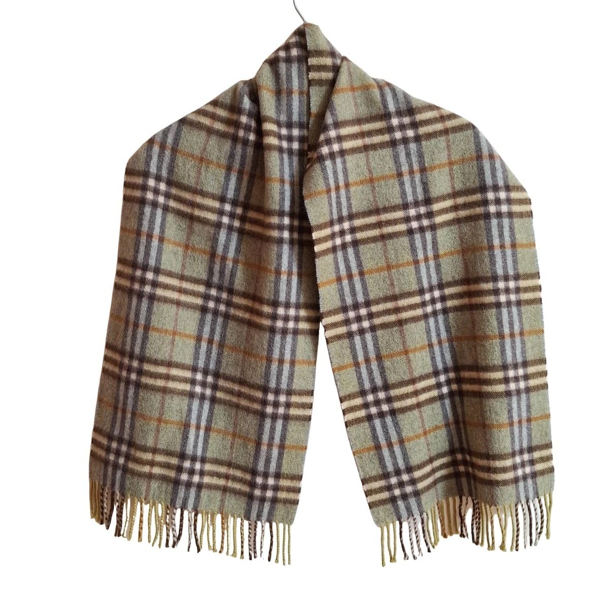 Burberry s バーバリーズ マフラー - カーキ×ブラウン×マルチ チェック柄 カシミヤ