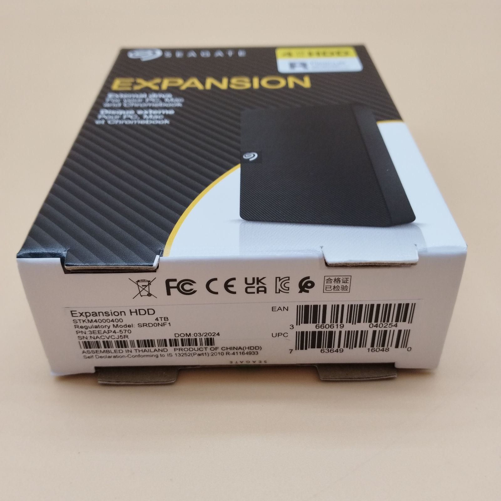 S21386]Seagate Expansion ポータブル 2.5インチ 4TB 外付