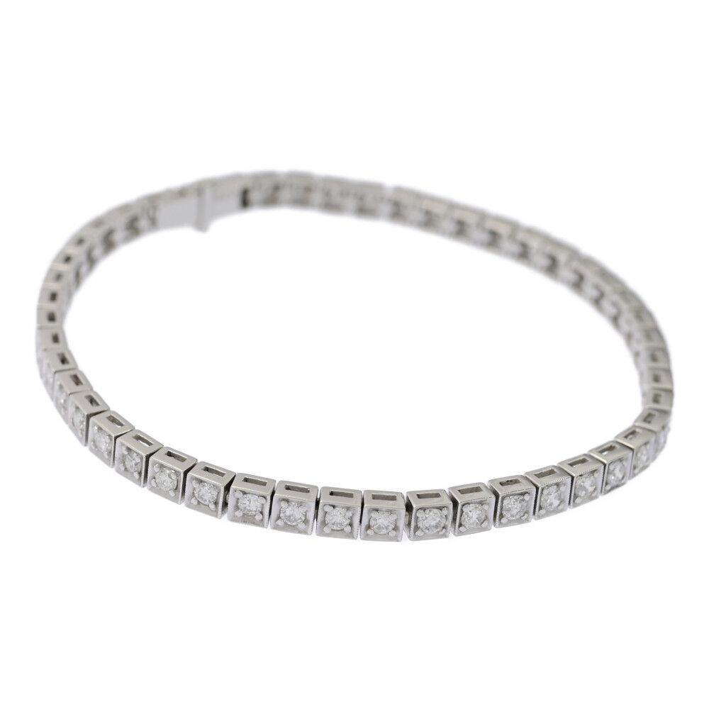 美品 Pt850 ダイヤモンドブレスレット 2ct/テニスセッティング ダイヤモンド ブレスレット/Pt850-18.8g