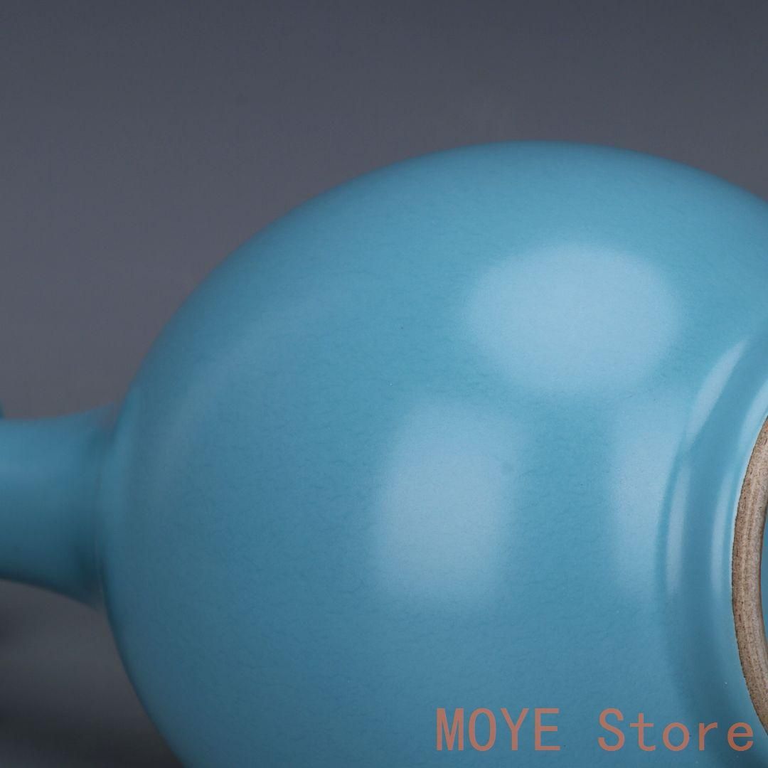 清雍正汝釉天青色玉壺 景徳鎮 陶磁器 装飾品 現代工芸