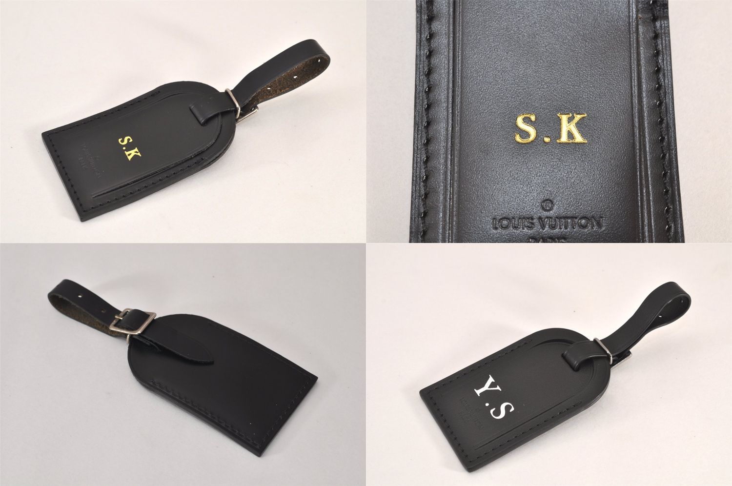 ルイヴィトン ネームタグ&ポワニエセット ナチュラル ヌメ皮 中古
