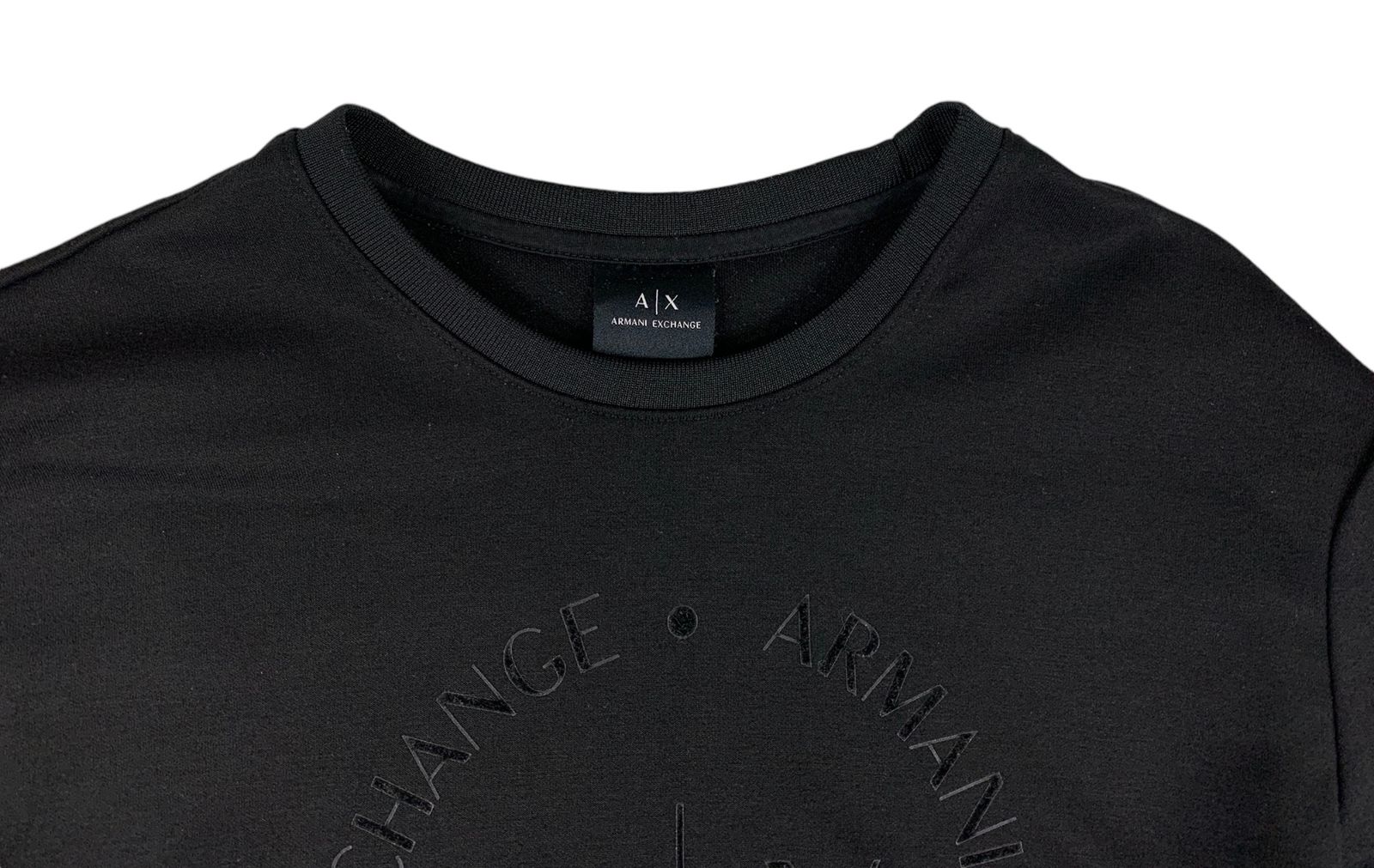 ARMANI EXCHANGE (アルマーニエクスチェンジ) スウェット サークルロゴ 8NZM87 Z9N1Z Lサイズ ブラック メンズ/025