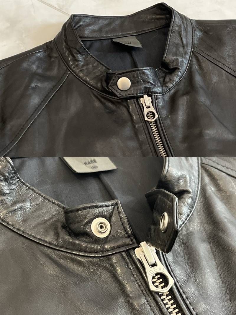 HARE ハレ ライダースジャケット レザージャケット シングルライダース 本革 羊革 ブラック Mサイズ KANDAIZUMI_COM