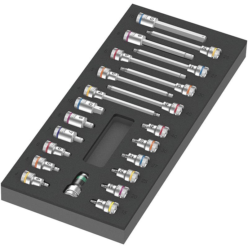 WERA ヴェラ 22点組 3|8DR ビットソケット Zyklopアダプターセット フォームインサート付 1