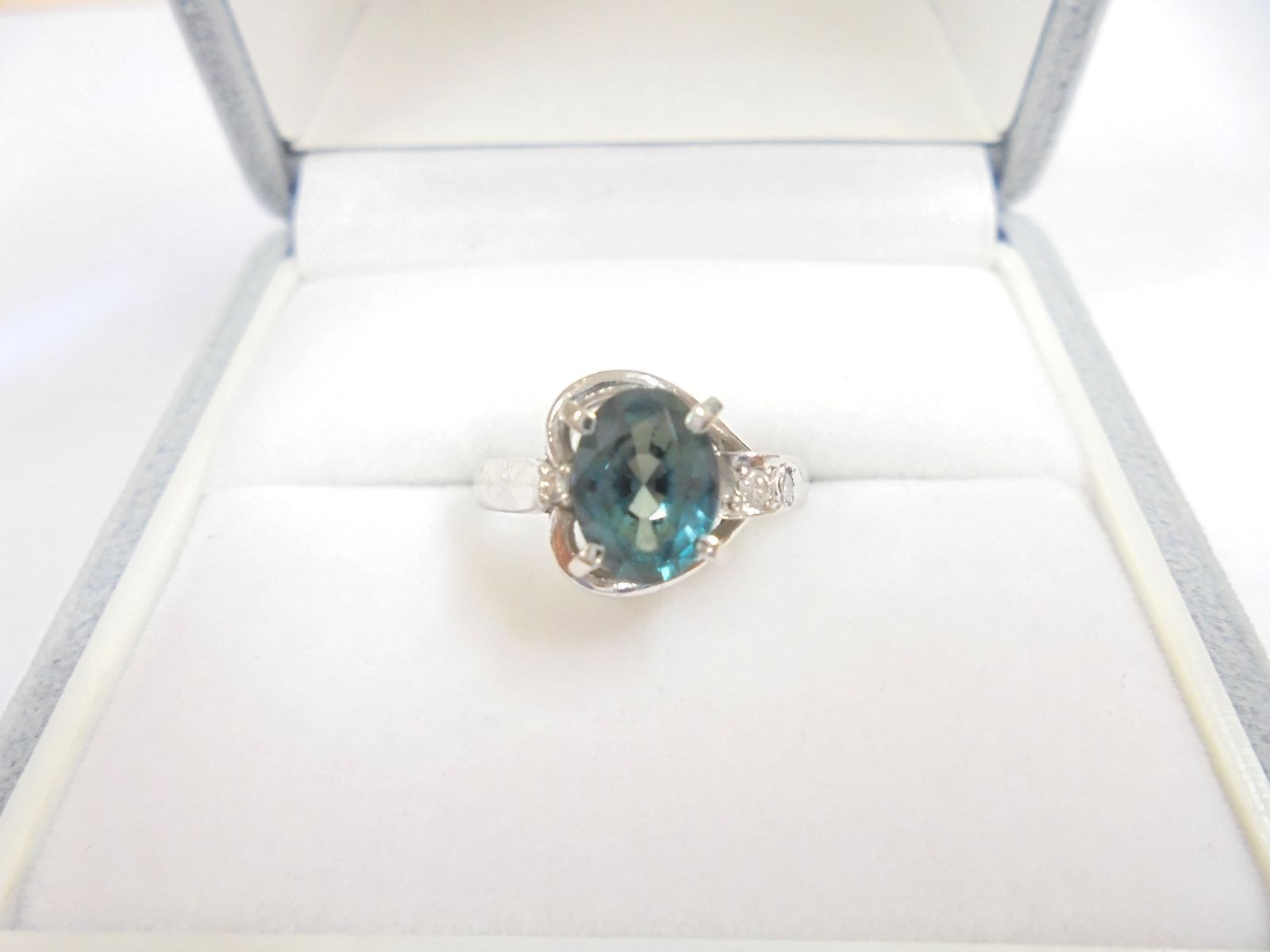 クレサンベール Pt900 アレキサンドライト1.45ct ダイヤ0.05ct リング  