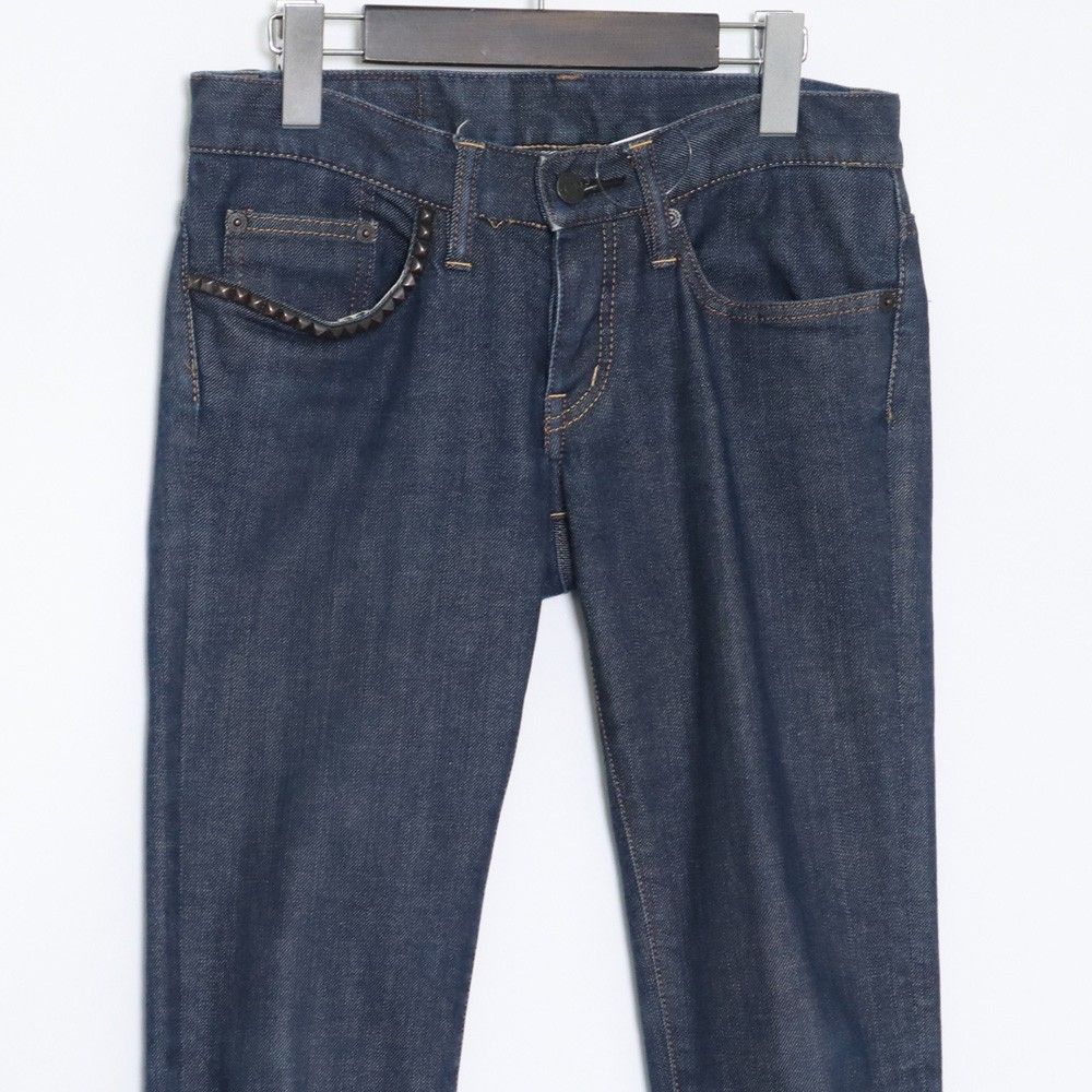 HYSTERIC JEANS スキニーデニム ブルー　スタッズ ☆HYSTERIC ☆ ヒステリックグラマースキニーデニム スタッズ付