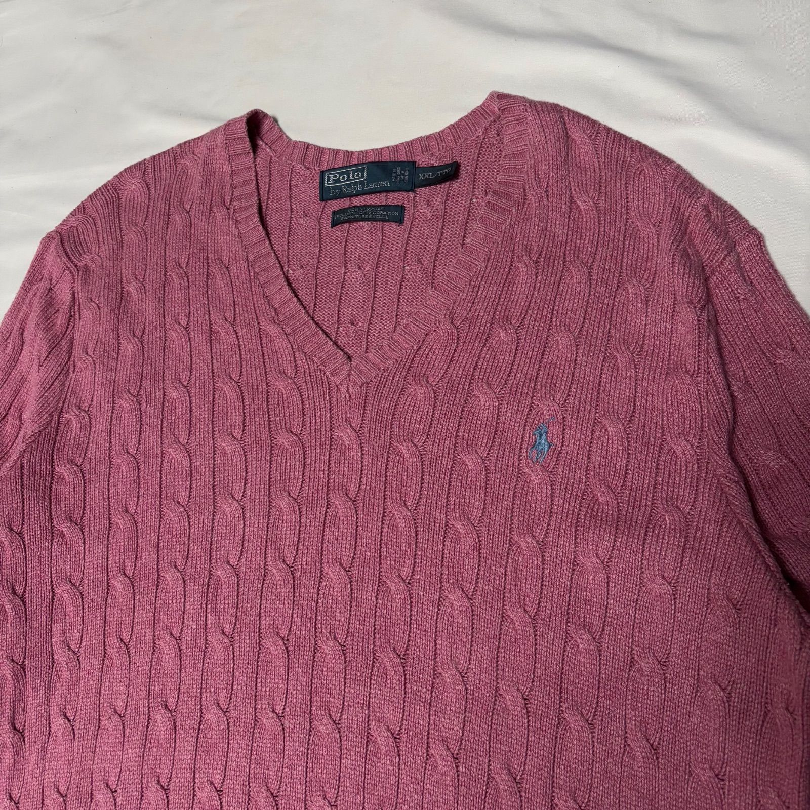 ポロラルフローレン ケーブルニット アイスピンク 【公式通販】