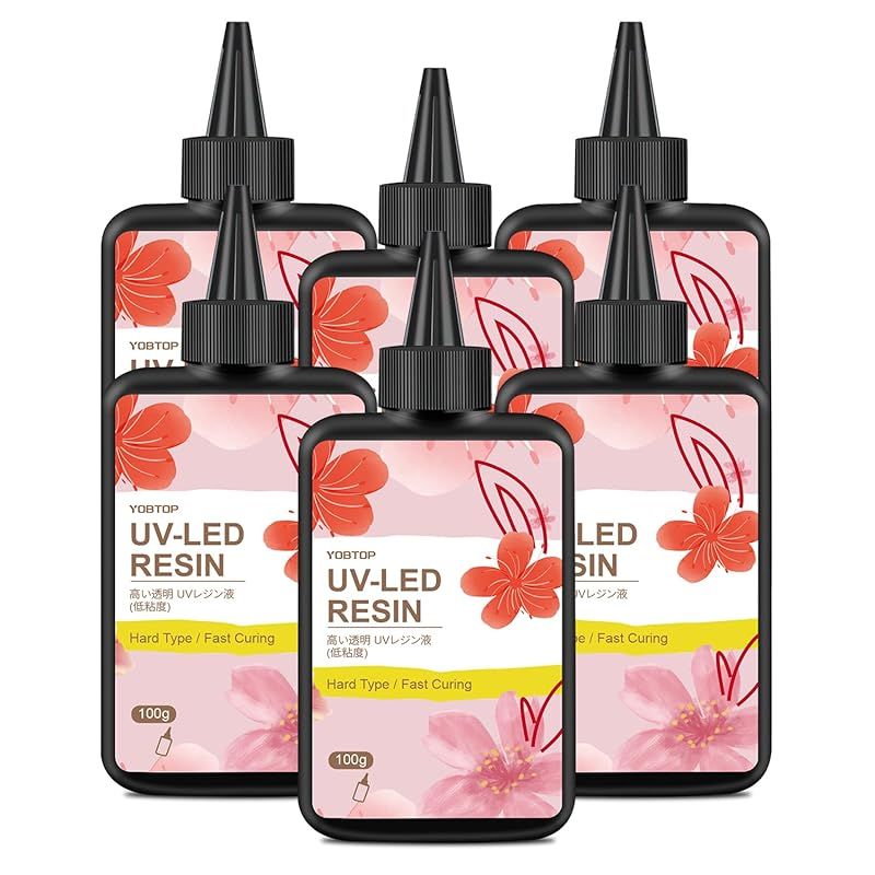 YOBTOP レジン液 600g UVレジン液 大容量 高い透明 急速に硬化 非毒性 VOCなし 85D ハード 低粘度 詰替用 初心者 UVレジン UV-LED対応 DIY 手作りクラフト ジュエリー デザイン 用途広い 0