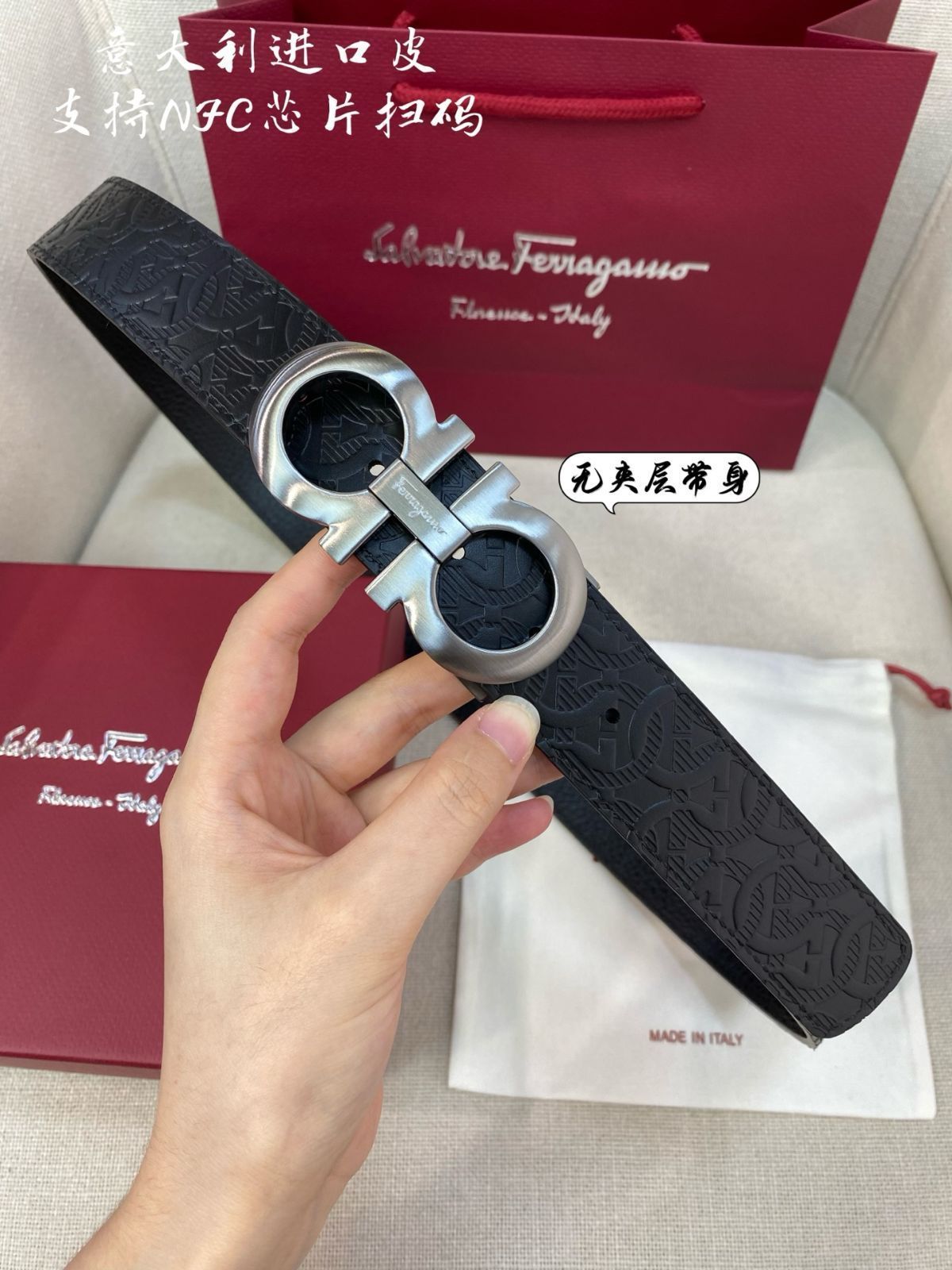 今日特価】Ferragamo イタリア製 本革ベルト-2 - メルカリ