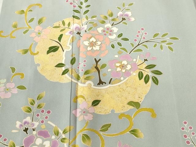 平和屋着物□訪問着 作家物 群鶴吉祥花文 暈し染め