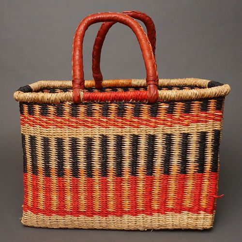 新品未使用　アフリカ　ブルキナ　手編み　カゴ　天然素材円筒形　バスケット 新品未使用 アフリカ ブルキナ 手編み カゴ 天然素材円筒形