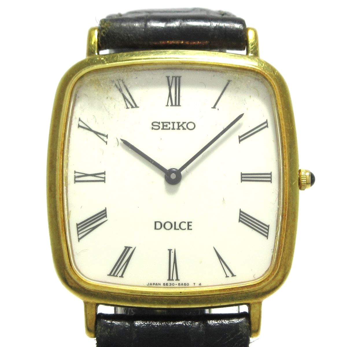 SEIKO(セイコー) 腕時計 DOLCE(ドルチェ) 5E30-5A60 メンズ K18YG/社外ベルト 白 - メルカリ