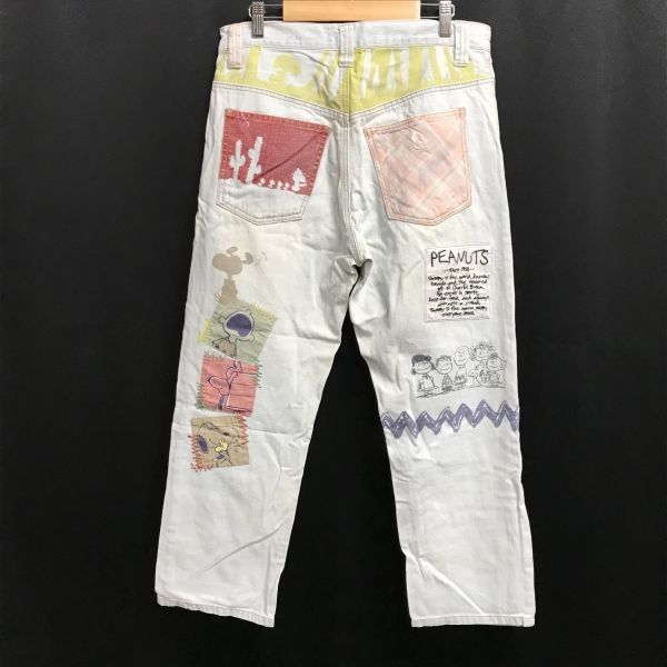 【超希少】アズノゥアズ　ピーナッツ　スヌーピー コラボ デニム　ジーンズ　黒 スヌーピー/コラボ希少品☆アズノゥアズ/as know as de base x