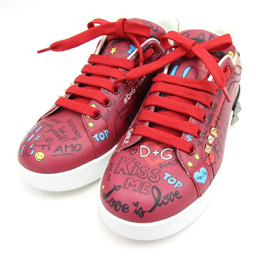 ドルチェ＆ガッバーナ レディースシューズ ポルトフィーノ プリント