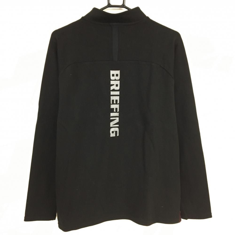 美品】ブリーフィング 長袖ハイネックシャツ 黒 ハーフジップ 後ろセンターロゴ メンズ L ゴルフウェア BRIEFING - メルカリ
