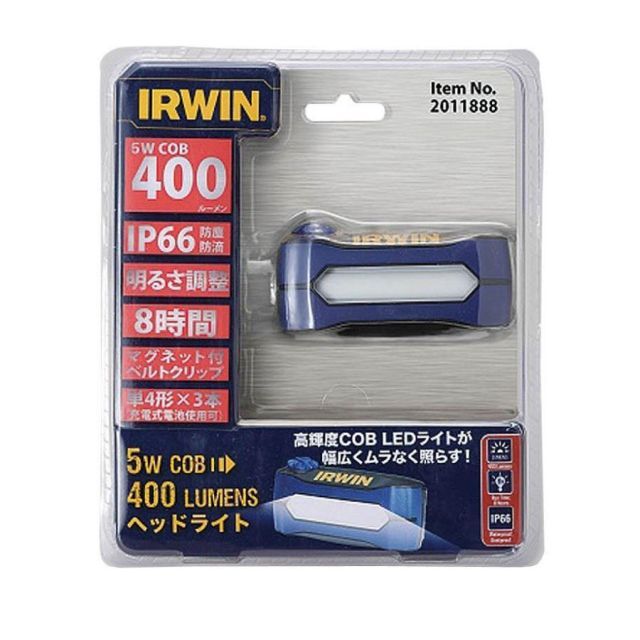 アーウィン IRWIN 2011888 * 5W COB LED ヘッドライト 400ルーメン 品番：2011888 無断階調光機能付き 作業灯  ライト 電設 電工 電気 工事 : いいね道具ヤフーショッピング店 - 通販 - Yahoo!ショッピング アーウィン IRWIN 2011888 * 5W COB LED ヘッドライト 400ルーメン 品番：2011888 無断階調光機能付き 作業灯 ライト 電設 電工 電気 工事
