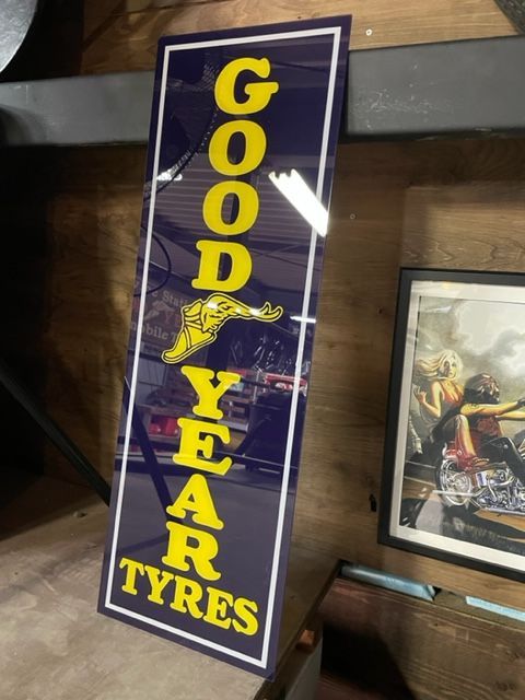 GOOD YEAR グッドイヤー アクリル 看板 タイヤ ホイール ヴィンテージ