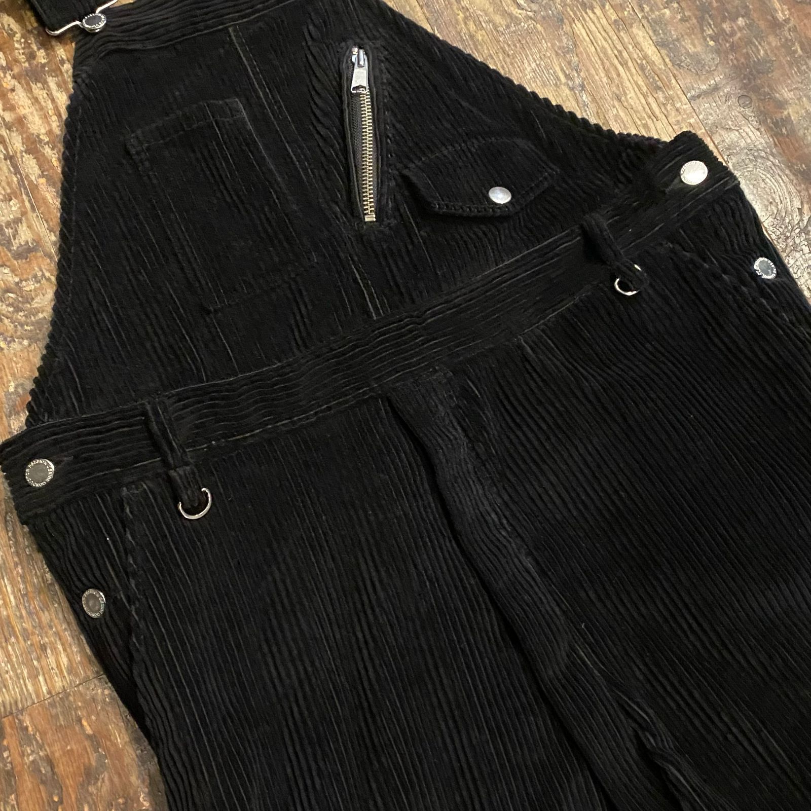 el conductorH コンダクター コーデュロイオーバーオール el conductorH - CORDUROY BONDAGE OVERALLS (BK