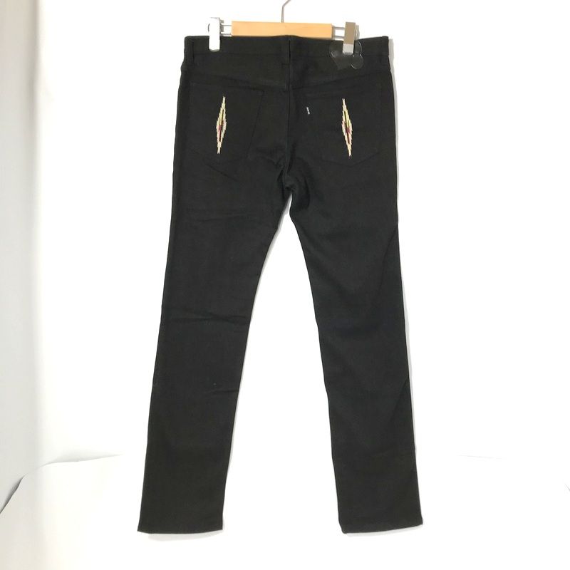 本日限定NUMBER (N)INE 刺繍入り デニムパンツ オルテガ ブラック