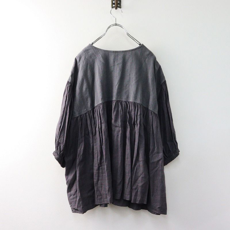 美品 2023SS ネストローブ nest Robe UpcycleLino×カラミ織り