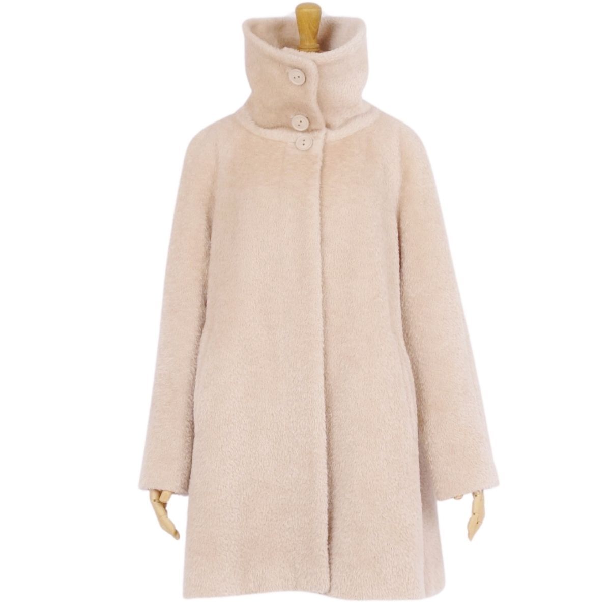 美品 マックスマーラ Max Mara STUDIO コート シャギー アルパカ