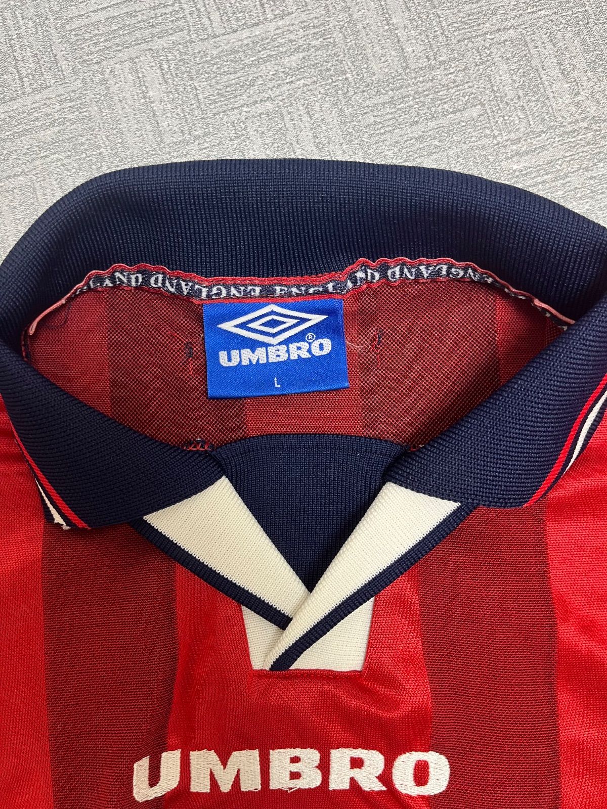 アンブロ　イングランド代表　ユニホーム 90s イギリス製 L イングランド代表ユニフォーム#90s UMBRO (Lサイズ) - メルカリ
