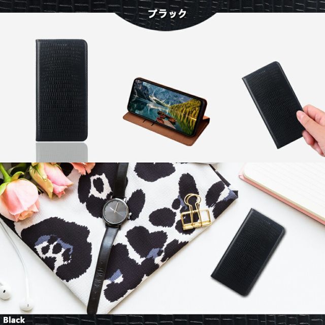 [CA8133-N]  AQUOS WISH5 ケース 手帳型 マグネット無し 磁石なし 本革 Serpent パイソン ヘビ柄 スマホケース スマホ カバー 手帳 アクオス Wish5 A502SH SH-52F SH-M32 スマホケース手帳型 カード収納