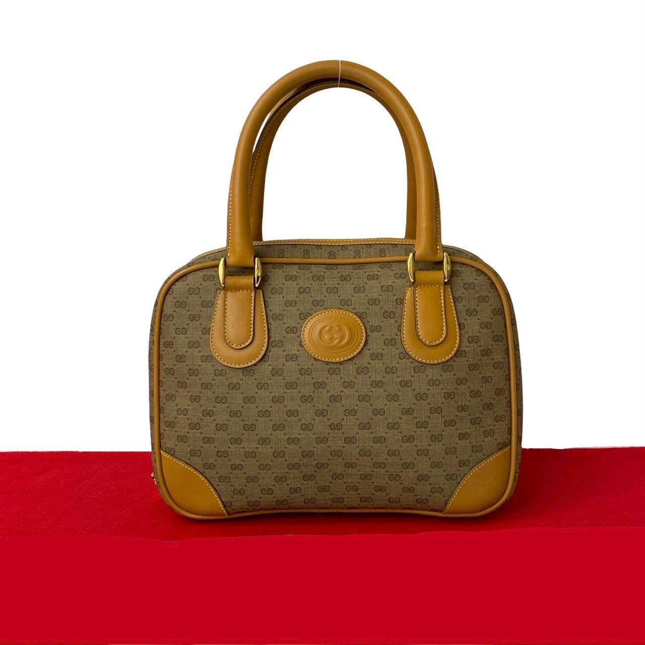 極 美品 GUCCI グッチ オールドグッチ ヴィンテージ マイクロ GG ロゴ 