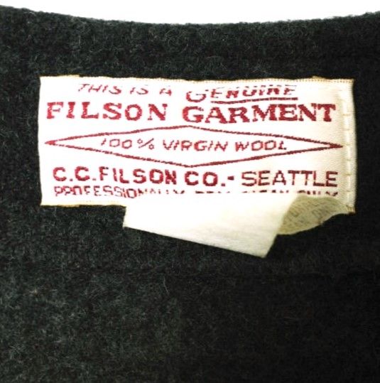 FILSON フィルソン アメリカ製 00s Mackinaw Wool Vest 20P マッキノーウールベスト 38 CHARCOAL/BLACK ジレ チェック MADE IN USA ヴィンテージ トップス g15488