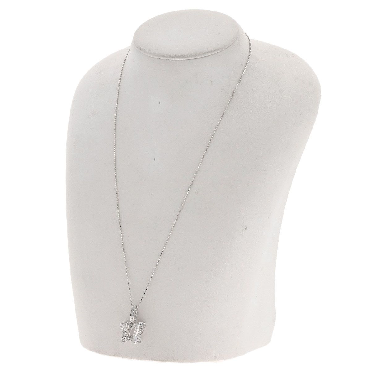 ダイヤで描いたクロスモチーフ ネックレス45cm K18YG BlueStar K18YG サファイア ダイヤモンド パール クロスモチーフ