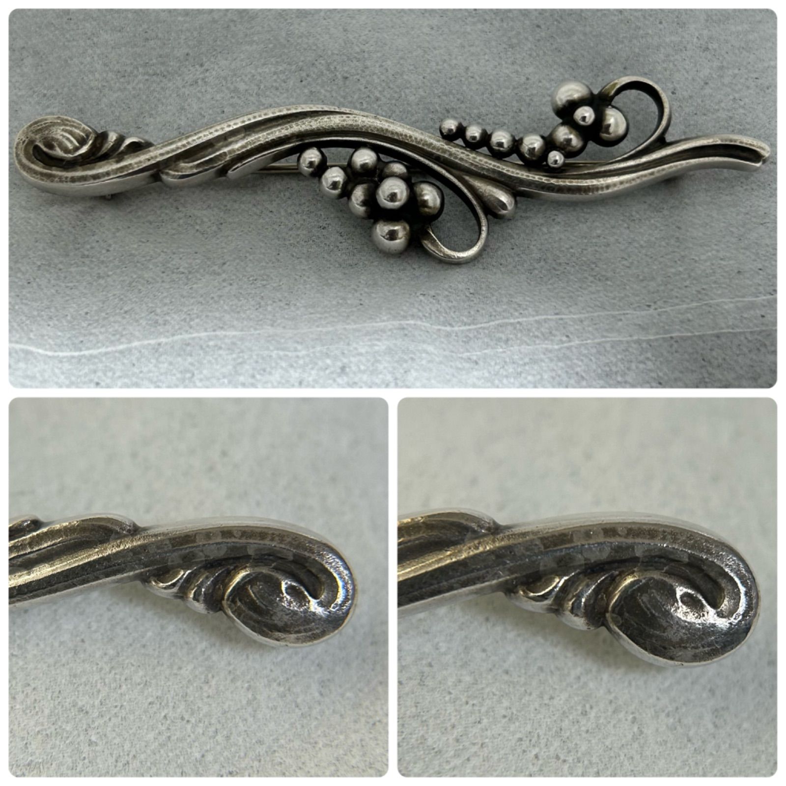 ジョージジェンセン 希少 ブローチ 275 グレープ 葡萄 AG925