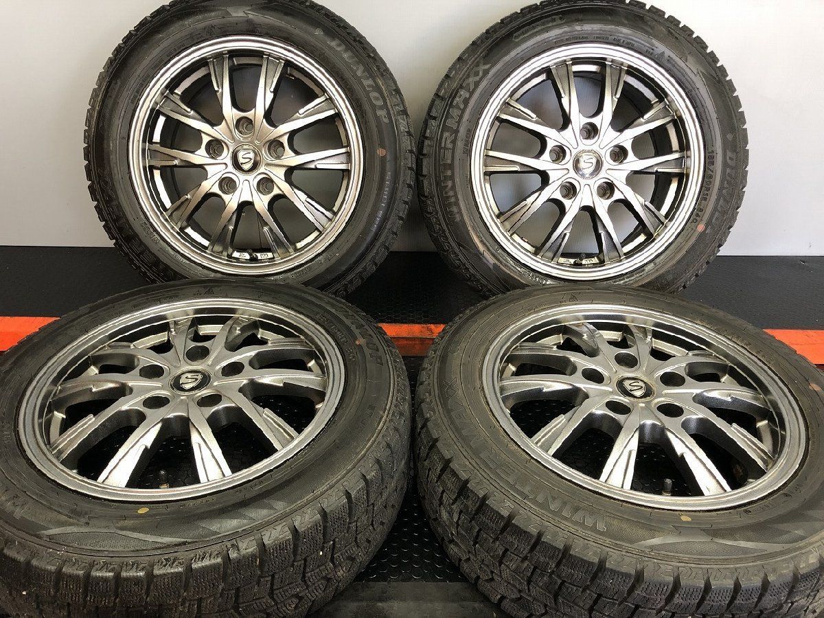 DL WM02 185|60R15 スタッドレス Lehrmeister STRANGER 15インチ 6J5HPCD114.3 50 20年製 バリ溝 ジャパンタクシー等 STO040