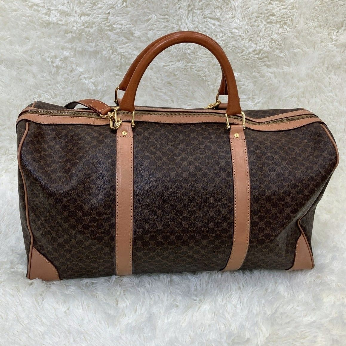希少ラージサイズ CELINE ボストンバッグ 鍵 カデナ 南京錠