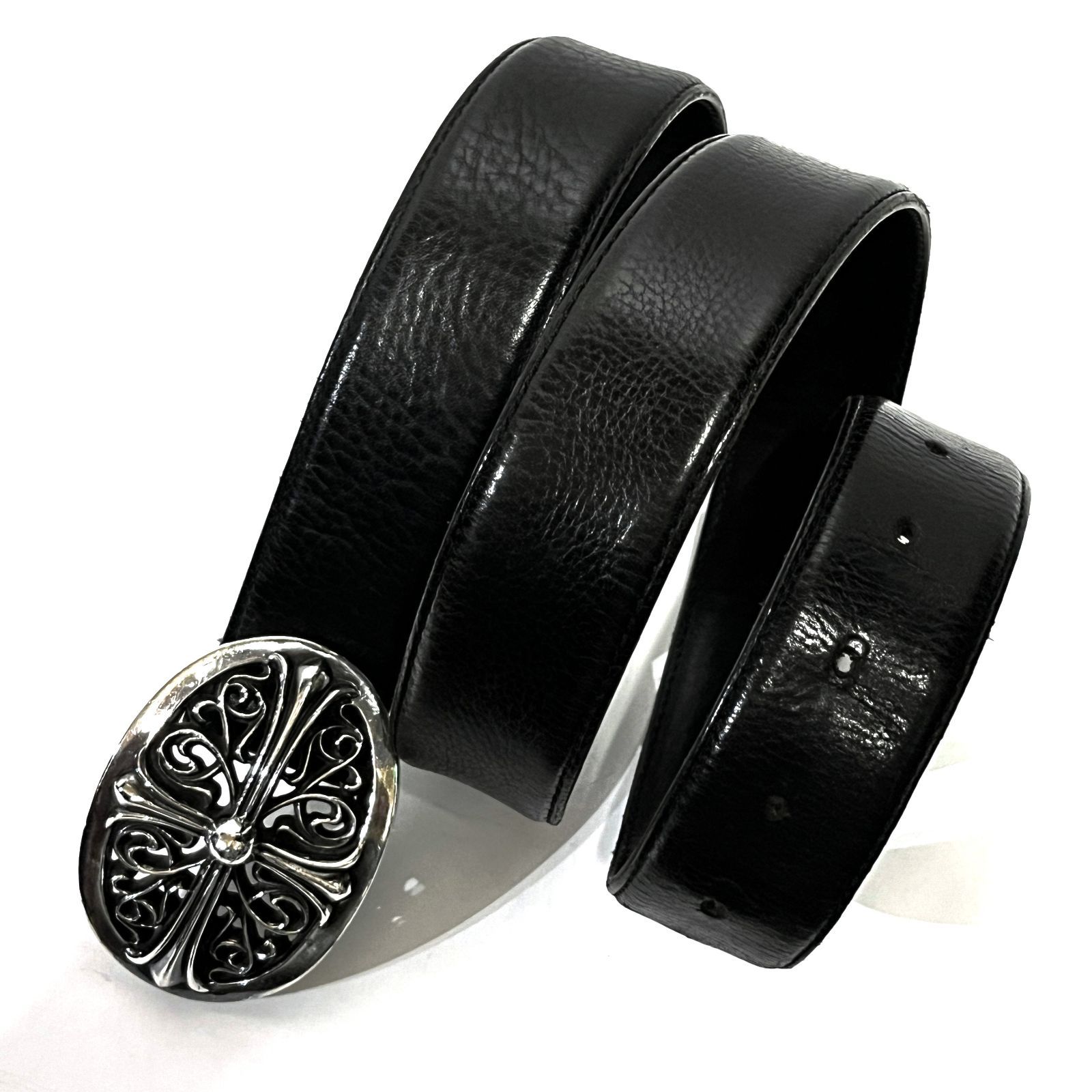CHROME HEARTS｜クロムハーツ BUCKL OVAL CROSS 1.5 1.5クラシック オーバルクロス バックル レザーベルト